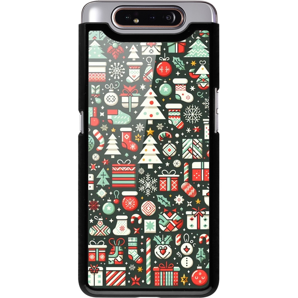 Samsung Galaxy A80 Case Hülle - Weihnachten 2023 Flachmuster