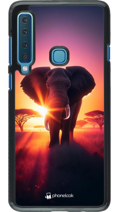 Samsung Galaxy A9 Case Hülle - Elefant Sonnenaufgang Schönheit