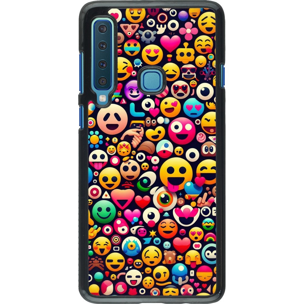 Samsung Galaxy A9 Case Hülle - Emoji Mix Farbe