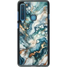 Samsung Galaxy A9 Case Hülle - Grüner Blauer Goldener Marmor