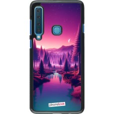 Samsung Galaxy A9 Case Hülle - Lila-rosa Landschaft