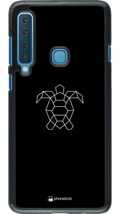 Coque Samsung Galaxy A9 - Turtles lines on black