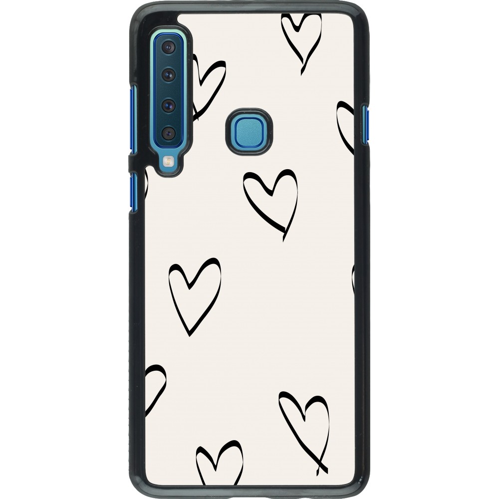 Samsung Galaxy A9 Case Hülle - Valentine 2023 minimalist hearts