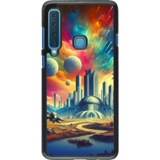 Samsung Galaxy A9 Case Hülle - Futuristische Stadt ausserhalb der Kuppel