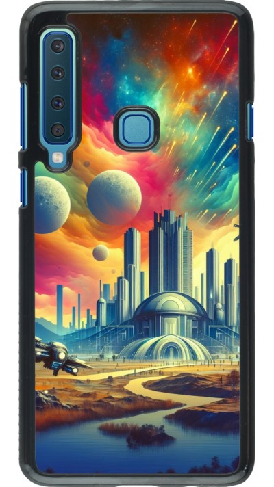 Samsung Galaxy A9 Case Hülle - Futuristische Stadt ausserhalb der Kuppel