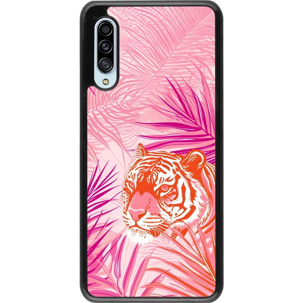 Samsung Galaxy A90 5G Case Hülle - Tiger Palmen rosa