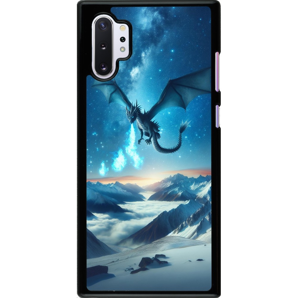 Samsung Galaxy Note 10+ Case Hülle - Drache nächtliche Berg