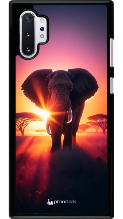 Samsung Galaxy Note 10+ Case Hülle - Elefant Sonnenaufgang Schönheit