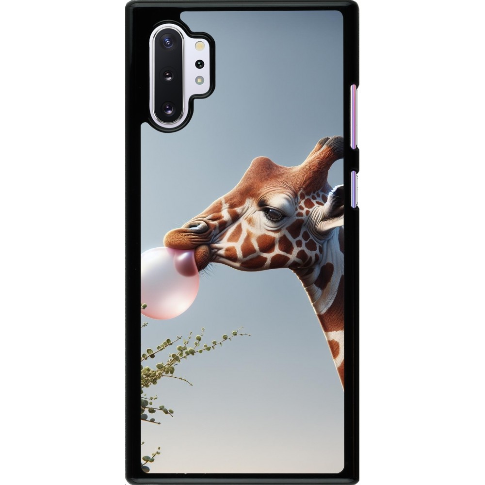 Samsung Galaxy Note 10+ Case Hülle - Giraffe mit Blase