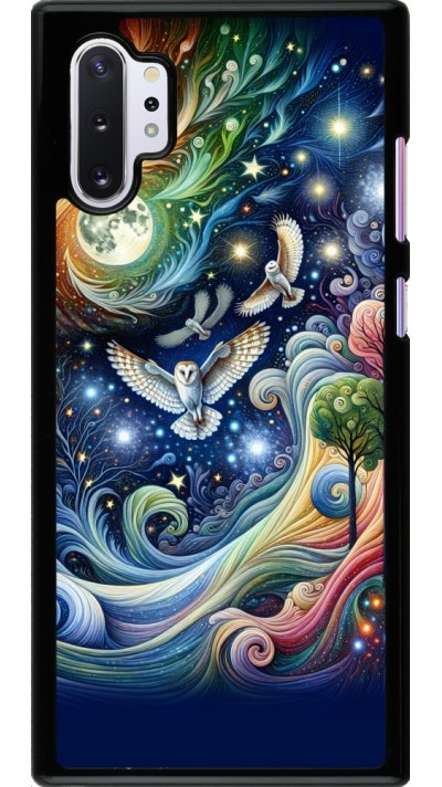 Samsung Galaxy Note 10+ Case Hülle - Fliegender Blumen-Eule