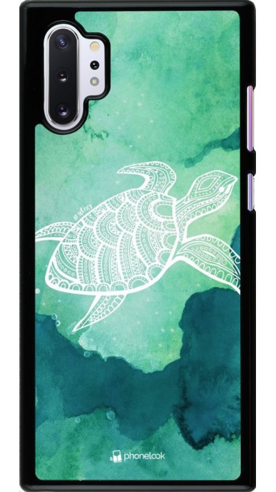 Coque Samsung Galaxy Note 10+ - Turtle Aztec Watercolor