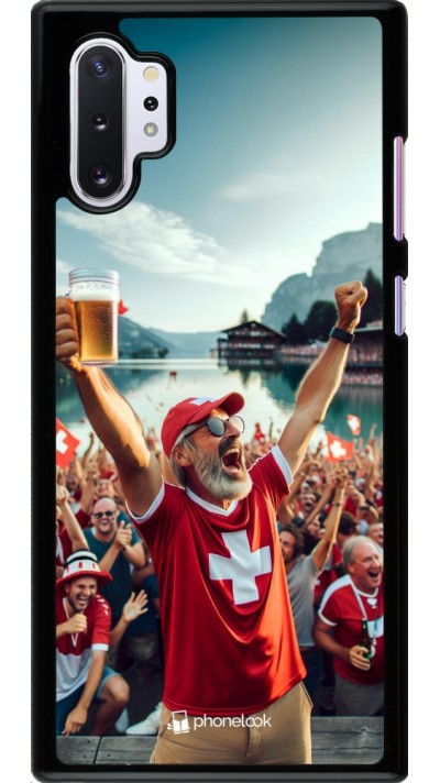 Samsung Galaxy Note 10+ Case Hülle - Schweizer Sieg Fanzone Euro 2024