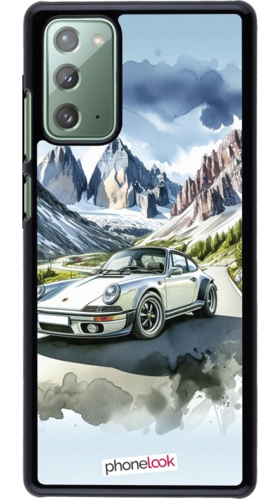 Coque Samsung Galaxy Note 20 - Porsche 911 Mountain Watercolor