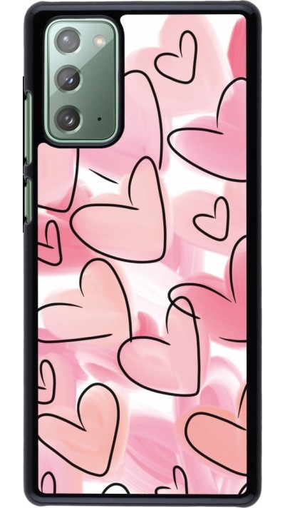 Samsung Galaxy Note 20 Case Hülle - Easter 2023 pink hearts