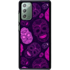 Samsung Galaxy Note 20 Case Hülle - Halloween 2023 pink skulls