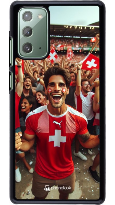 Samsung Galaxy Note 20 Case Hülle - Schweizer Fan Euro 2024