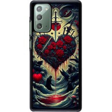 Samsung Galaxy Note 20 Case Hülle - Dunkle Liebe Herz Blut