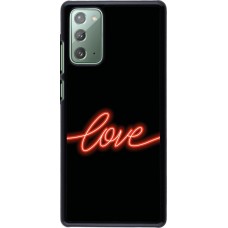 Samsung Galaxy Note 20 Case Hülle - Valentine 2023 neon love