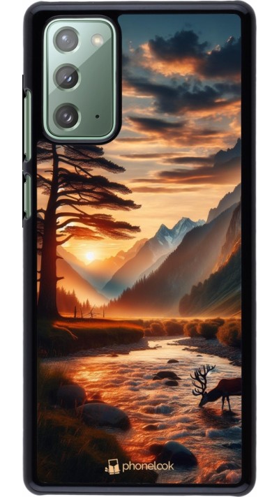 Samsung Galaxy Note 20 Case Hülle - Tal Sonnenuntergang Hirsch Baum