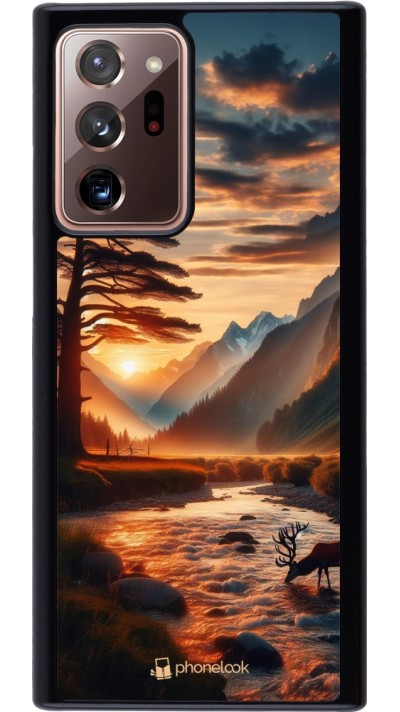 Samsung Galaxy Note 20 Ultra Case Hülle - Tal Sonnenuntergang Hirsch Baum