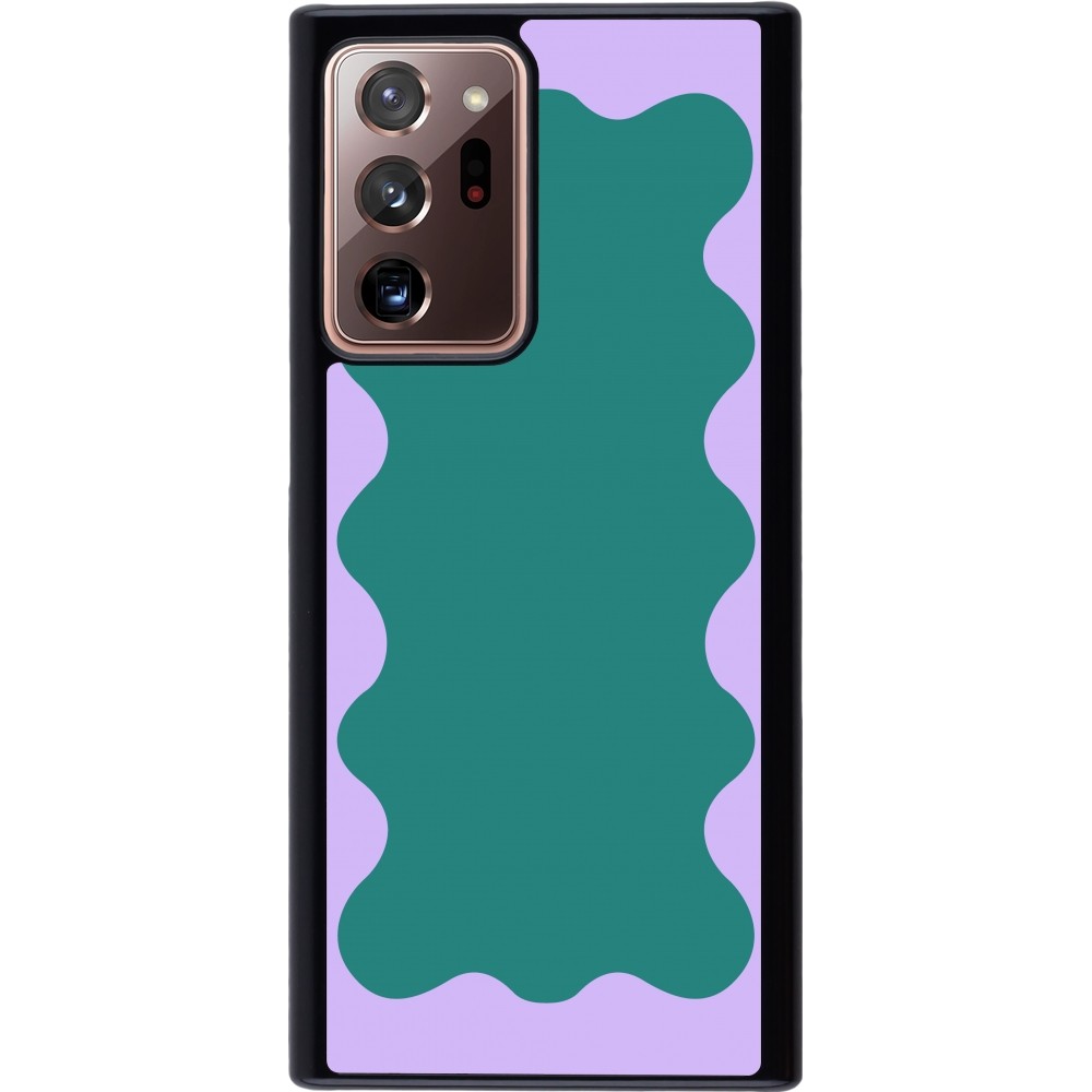 Samsung Galaxy Note 20 Ultra Case Hülle - Wavy Rectangle Green Purple