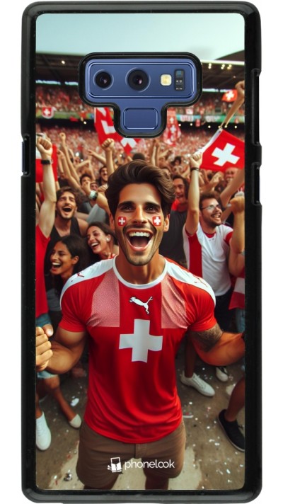 Samsung Galaxy Note9 Case Hülle - Schweizer Fan Euro 2024