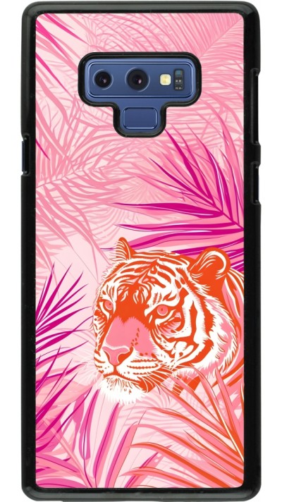 Samsung Galaxy Note9 Case Hülle - Tiger Palmen rosa