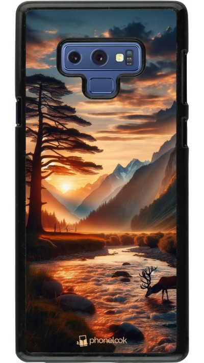 Samsung Galaxy Note9 Case Hülle - Tal Sonnenuntergang Hirsch Baum