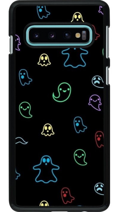 Samsung Galaxy S10 Case Hülle - Halloween 2024 colorful ghosts