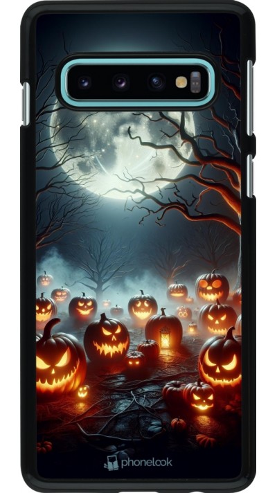 Samsung Galaxy S10 Case Hülle - Halloween 2024 Viele Kuerbisse