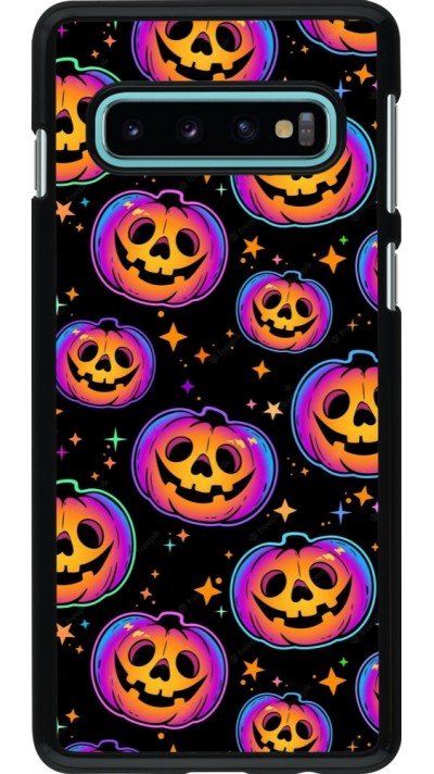 Samsung Galaxy S10 Case Hülle - Halloween 2024 rainbow pumpkins