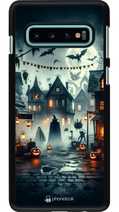 Samsung Galaxy S10 Case Hülle - Halloween Spukstadt