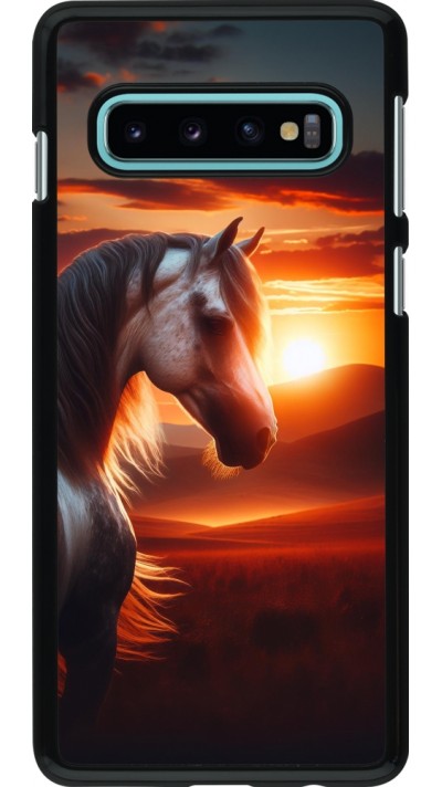 Samsung Galaxy S10 Case Hülle - Majestätischer Sonnenuntergang Pferd