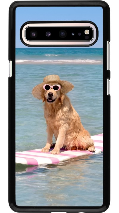 Samsung Galaxy S10 5G Case Hülle - Summer Dog on Paddle