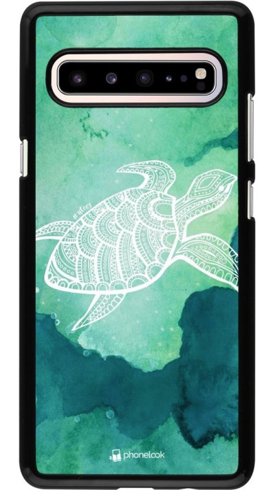 Coque Samsung Galaxy S10 5G - Turtle Aztec Watercolor