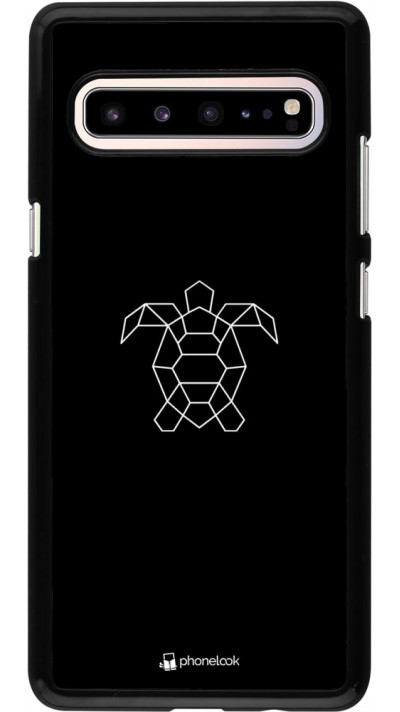 Coque Samsung Galaxy S10 5G - Turtles lines on black