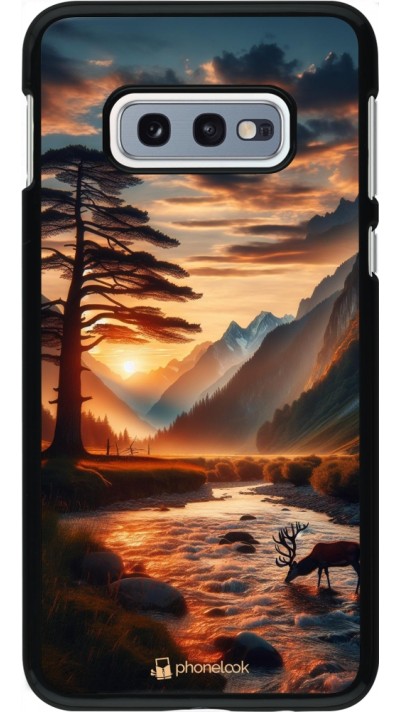 Samsung Galaxy S10e Case Hülle - Tal Sonnenuntergang Hirsch Baum