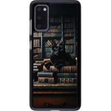 Samsung Galaxy S20 Case Hülle - Katze Bücher dunkel