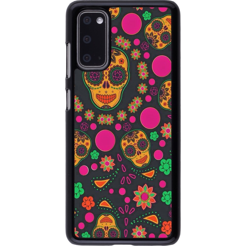 Samsung Galaxy S20 Case Hülle - Halloween 22 colorful mexican skulls