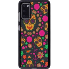 Samsung Galaxy S20 Case Hülle - Halloween 22 colorful mexican skulls