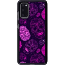 Samsung Galaxy S20 Case Hülle - Halloween 2023 pink skulls