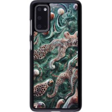 Samsung Galaxy S20 Case Hülle - Grüner Marmor und abstrakter Leopard