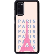 Samsung Galaxy S20 Case Hülle - Paris Pink Print