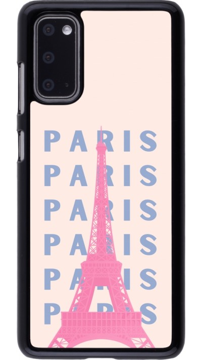 Samsung Galaxy S20 Case Hülle - Paris Pink Print