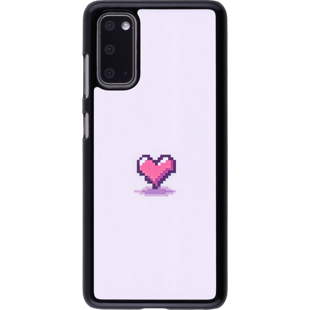 Samsung Galaxy S20 Case Hülle - Pixel Herz Hellviolett