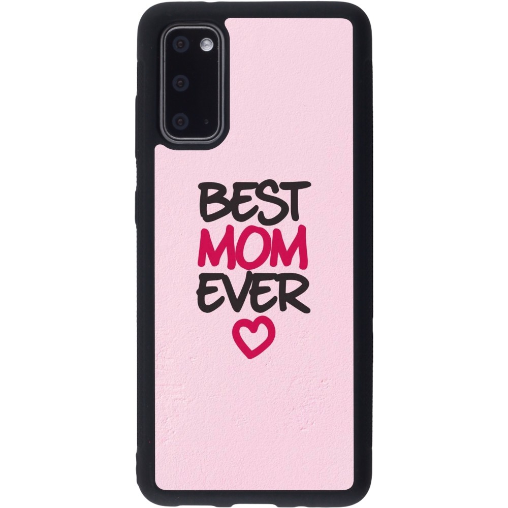 Samsung Galaxy S20 Case Hülle - Silikon schwarz Mom 2023 best Mom ever pink