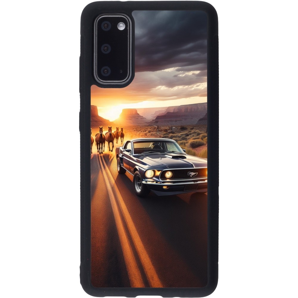 Samsung Galaxy S20 Case Hülle - Silikon schwarz Mustang 69 Grand Canyon