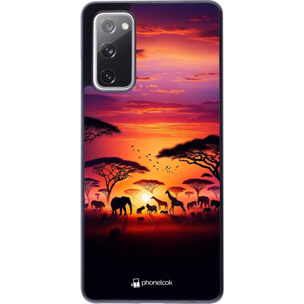 Samsung Galaxy S20 FE 5G Case Hülle - Safari Sonnenuntergang Wildtiere