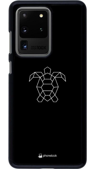 Coque Samsung Galaxy S20 Ultra - Turtles lines on black