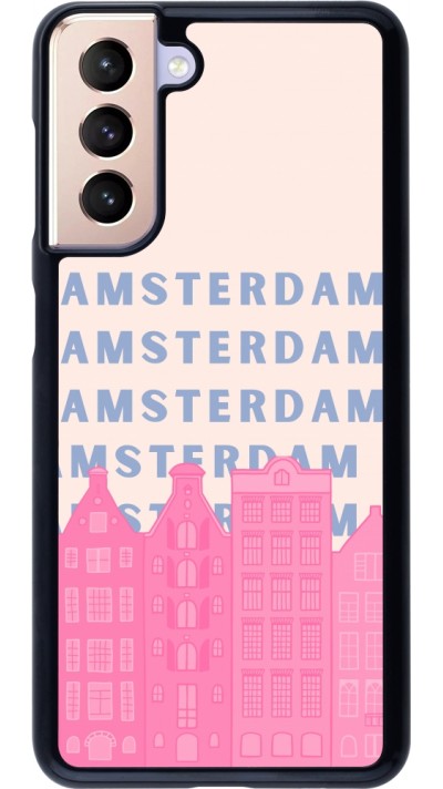 Samsung Galaxy S21 5G Case Hülle - Amsterdam Pink Print